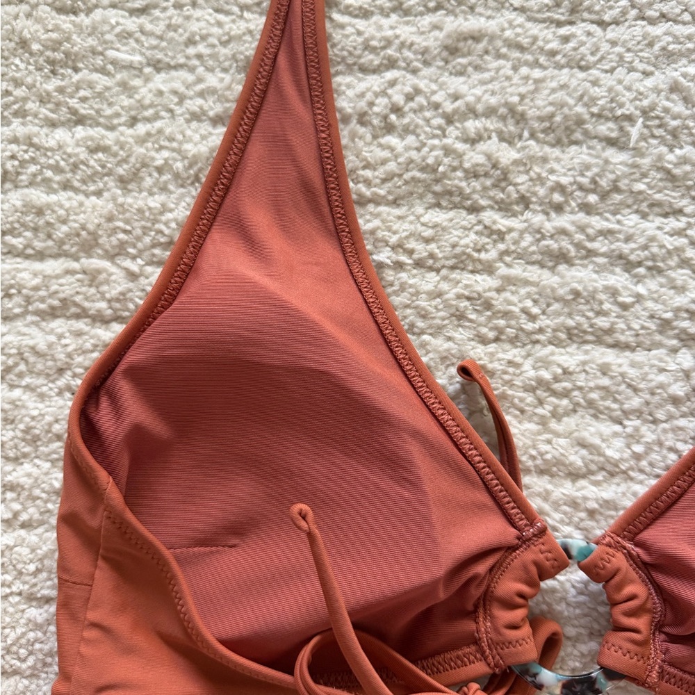 aerie Rust Orange Triangle Bikini Top - Picture 5 of 6